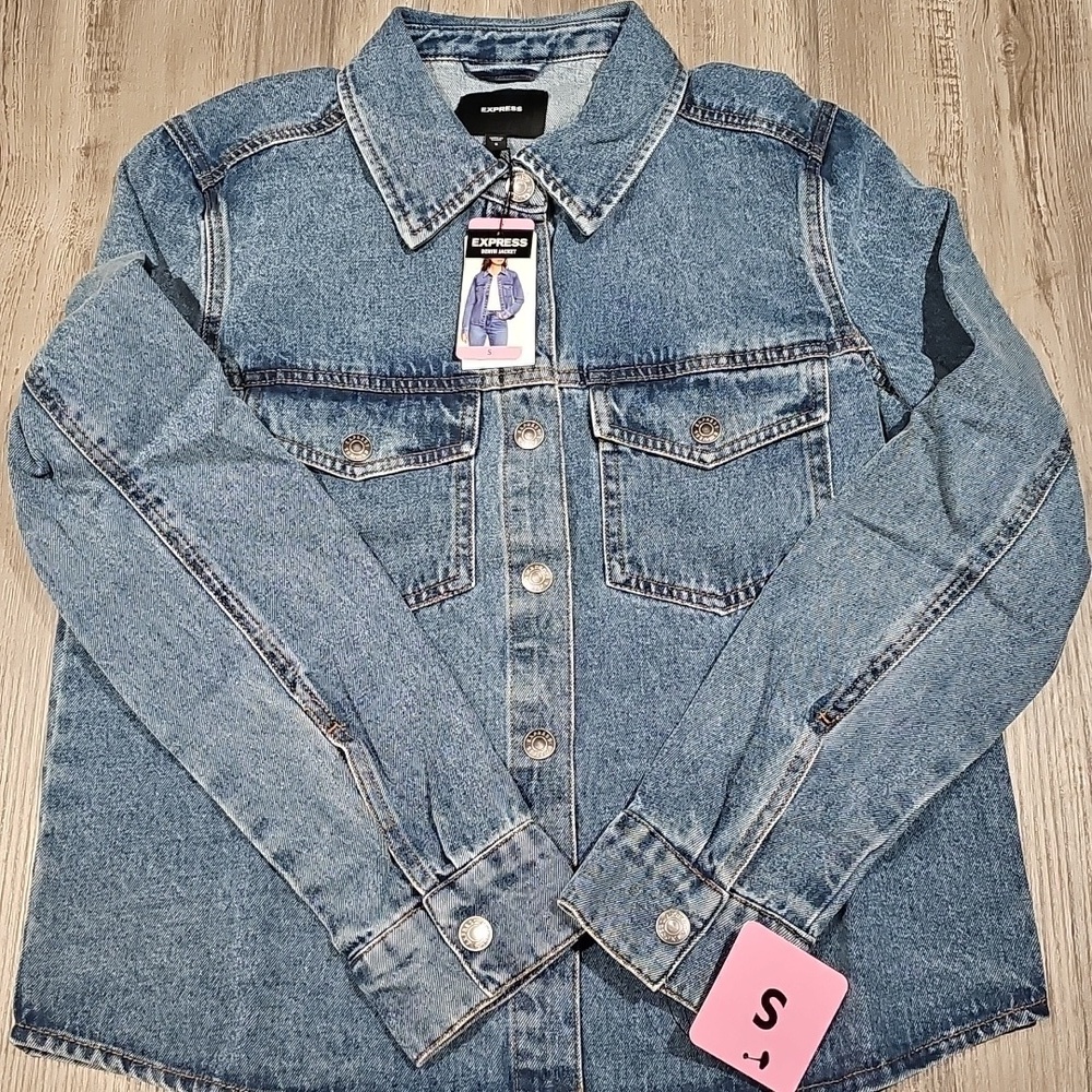 Express Blue Jean Jacket - Picture 3 of 13